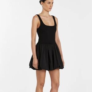 DISSH LULA BLACK BUBBLE MINI DRESS Square Neck Ballerina Size US 8 NEW